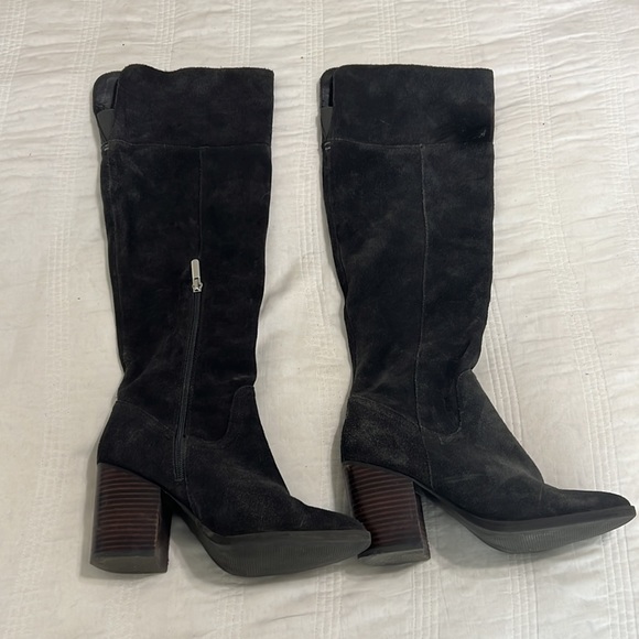 Steve Madden Black Heeled Boots - Picture 2 of 10